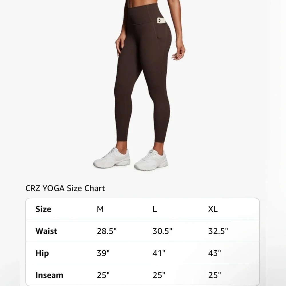 CRZ YOGA Womens Butterluxe Workout Leggings - Brown - Picture 5 of 8